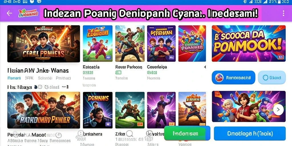 Screenshot pilihan permainan terbaru yang menarik.