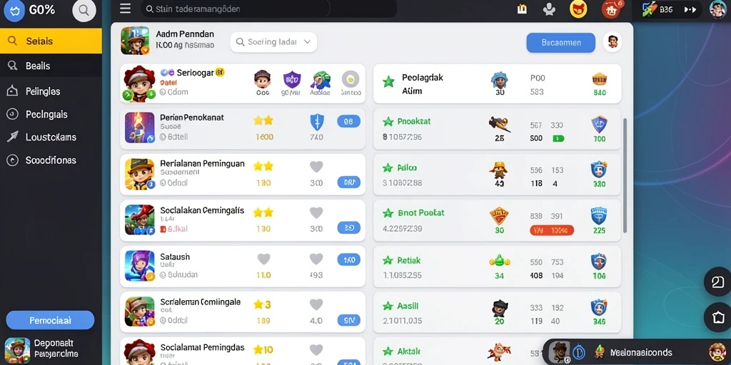 Gambaran level baru yang penuh tantangan dan rintangan.